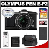Olympus Pen E-P2 Micro 4/3 12.3 MP Digital Camera & 14-42mm Lens (Black) wi ....