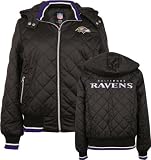 Baltimore Ravens -Women's- Diamond Quilted Full Zip Hooded Jacket