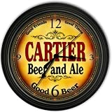 Cartier 's Beer and Ale Black Cascading Pub Style Wall Clock by ZuWEE