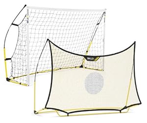 SKLZ Quickster Soccer Combo System with Two Nets and One Frame, 8 x 5-Feet