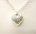 Metal Romantic Puffed Heart Pendant on Metal Chain