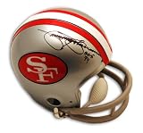 Jimmy Johnson Autographed/Hand Signed San Francisco 49ers Throwback Mini Helmet inscribed HOF 94