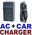 Battery Charger Set (AC + Car) for Casio NP-20 EX-Z75 Z77 S770 S1 S600