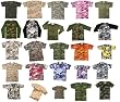 Camouflage Army & Military Short Sleeve T-Shirts (Polyester/Cotton)