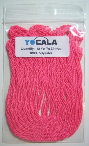 12 Neon Pink Yoyo Strings