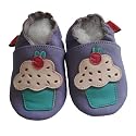 Soft Leather Baby Shoes Cupcake Purple 12-18 months