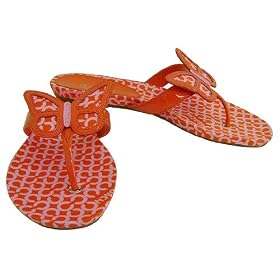 Coach Petra Coral Pink Op Art Butterfly Sandals by COACH
