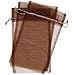 30 Designer Organza Fabric Gift Bags and Gift Pouches Party Gift Bags Espresso Chestnut Brown 6.75