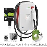 Evr-Green 400 Electric Vehicle Charging Station: 40 Amp, 9.6kW output, cord-connected (plug-in), Surface Mount with 50A Pre-Wire Installation Kit