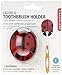 Kikkerland Ladybug Suction Cup Toothbrush Holder, Red/Black