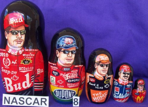 Childrens Toyshop  Toys : NASCAR Dale Earnhardt Jr. 5 pc / 7 in Collectible Nesting Doll nscr #8