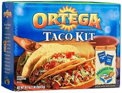 Ortega Taco Dinner Kit (Makes 18 Tacos), 16.7-Ounce Boxes (Pack of 12)
