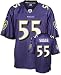 Terrell Suggs Jersey: Reebok Purple Replica #55 Baltimore Ravens Jersey - Medium
