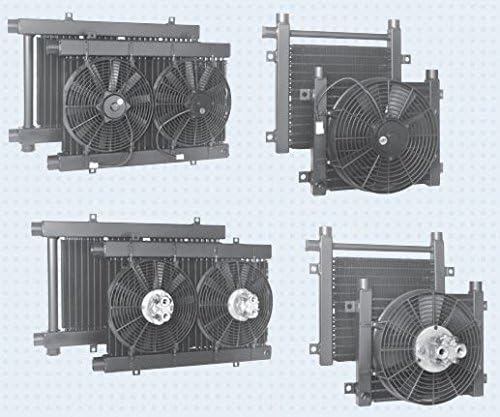 Thermal Transfer Oil Coolers MF Series: 2-55 GPM, 13.88 L x 17.25 W x 4.99 Depth, 1"NPT Port Size, MF-15-1-4A, 258190