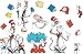 Eureka Dr. Seuss's Cat in the Hat Large Characters Bulletin Board Set, 4 Panels 17 x 24