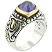 Sterling Silver Amethyst Cz Heart Class Ring