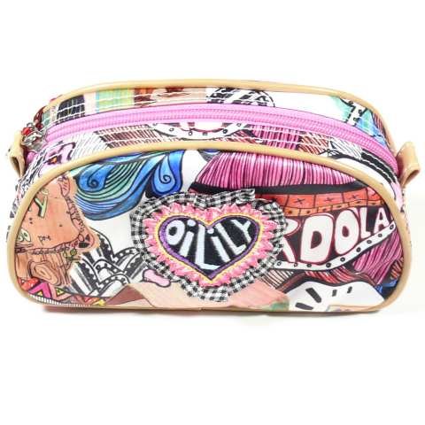 Oilily Pencase Mäppchen Kosmetiktasche Weiss bunt