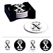 Monogram Regalia Absorbent Coaster Set with Caddy - X
