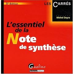 L'essentiel de la note de synth�se