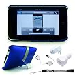 Unique Premium Stand Alone Case Cover Protector for Apple iPod Touch 8GB 32GB 64GB 3rd Generation iTouch + Includes a 3 in 1 USB Travel Charger Set Home, Car Charger / USB Data Sync Cable + Includes a 4-inch ebigvalue TM Determination Hand Strap
