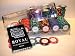 Casino Royale Chip - Set mit 100 Chips + ROYAL 100% Plastik Karten Deck blau