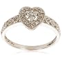 10k White Gold Diamond Heart Ring (.04 cttw, I-J Color, I2-I3 Clarity)