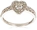 10k White Gold Diamond Heart Ring (.04 cttw, I-J Color, I2-I3 Clarity)
