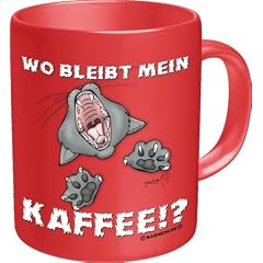 Fun Kaffeetasse Wo bleibt mein Kaffee! Lustige Teetasse mit Spruch.