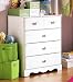 South Shore Juliette 4-Drawer Chest- Pure White