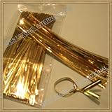100pcs 4" Metallic Gold Twist Ties