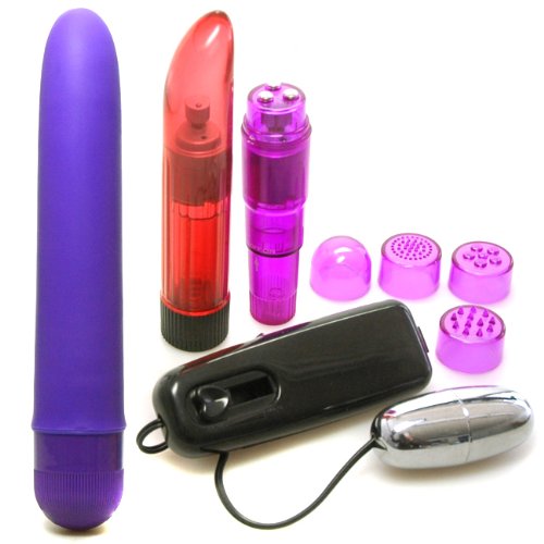 Tantrica Phthalate Free Silicone Purple Multi-Speed Lady Finger Vibrator Adult Sex Toy Kit