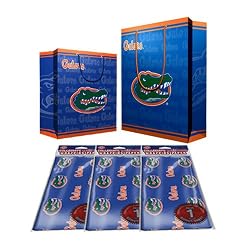 Florida Gators NCAA Gift Bags (2 Large,1 Medium) & Flat Gift Wrap (2) Combo Pack #1 by Pro Specialties Group