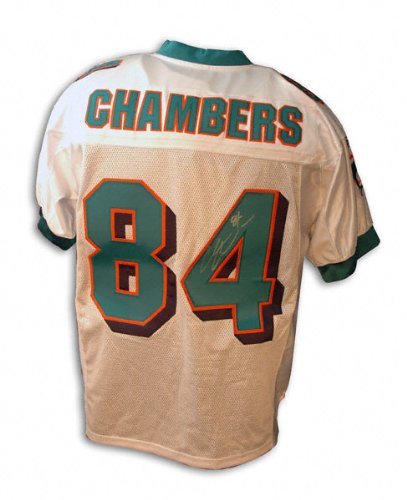 Chris Chambers Miami Dolphins Autographed Reebok Authentic Jersey
