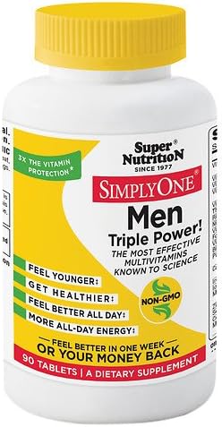 Simply One Men, Triple Power Multivitamin Mineral Dietary for Men, Tablet 90 ea