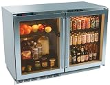Perlick H2ROD3D3S 48 Freestanding Refrigerator/Refrigerator with 12.0 cu. ft. Capacity, Variable Speed Compressor and Electronic Digital Control & Temperature Readout: Double Stainless Steel Glass Doors