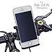 General Motors GMpart Bike Phone Mount Bicycle Holder, Universal Cradle Clamp for iOS Android Smartphone GPS Other Devices, with One-Button Released, 360 Degrees Rotatable, Rubber Strap （Black）