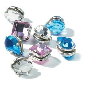 Conair HJ1RPX Quick Gems Hair Jeweler Replacement Pack with 3 Colors, Pink, Blue and Crystal
