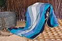 Saunatuch Wellnesstuch Badetuch Streifen Blau Frottee 80x200 cm (1-13-3)
