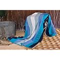 Saunatuch Wellnesstuch Badetuch Streifen Blau Frottee 80x200 cm (1-9-10)