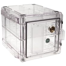 Bel-Art Scienceware 420721000 Clear Secador 2.0 Desiccator Cabinet with 2 Shelves, 13.4" Width x 12.4" Height x 16.3" Depth