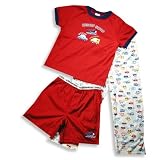 Wonder Kids - Infant And Toddler Boys 3 Piece Short Sleeve Pajamas, Red, Navy