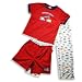 Wonder Kids - Infant And Toddler Boys 3 Piece Short Sleeve Pajamas, Red, Navy