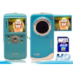 SVP HDV1120(with 4GB) Turquoise High Definitopn Digital Camcorder