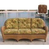 North Cape Catalina Resin Wicker 3 Seater Sofa - Walnut