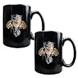 Florida Panthers 2pc Black Ceramic Mug Set - Primary Logo NHL Hockey