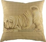 Evans Lichfield Breeds Shar Pei Stretching Polyester Fibre Filled Cushion, 18 x 18-inch