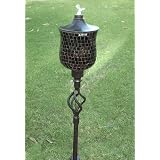 72 Inch Chocolate Mosaic Tulip Outdoor Garden Tiki Torch