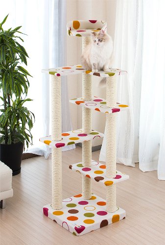 オリジナルねこタワー　リズムポルカドット