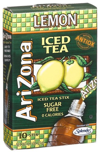 arizona iced tea lemon. AriZona Lemon Iced Tea Iced Tea Stix Sugar Free, 0.7-Ounce Boxes (Pack