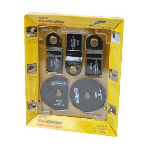 Rockwell RW9174K Sawing Kit for Sonicrafter Tool includes 5 Different Cutting Blades